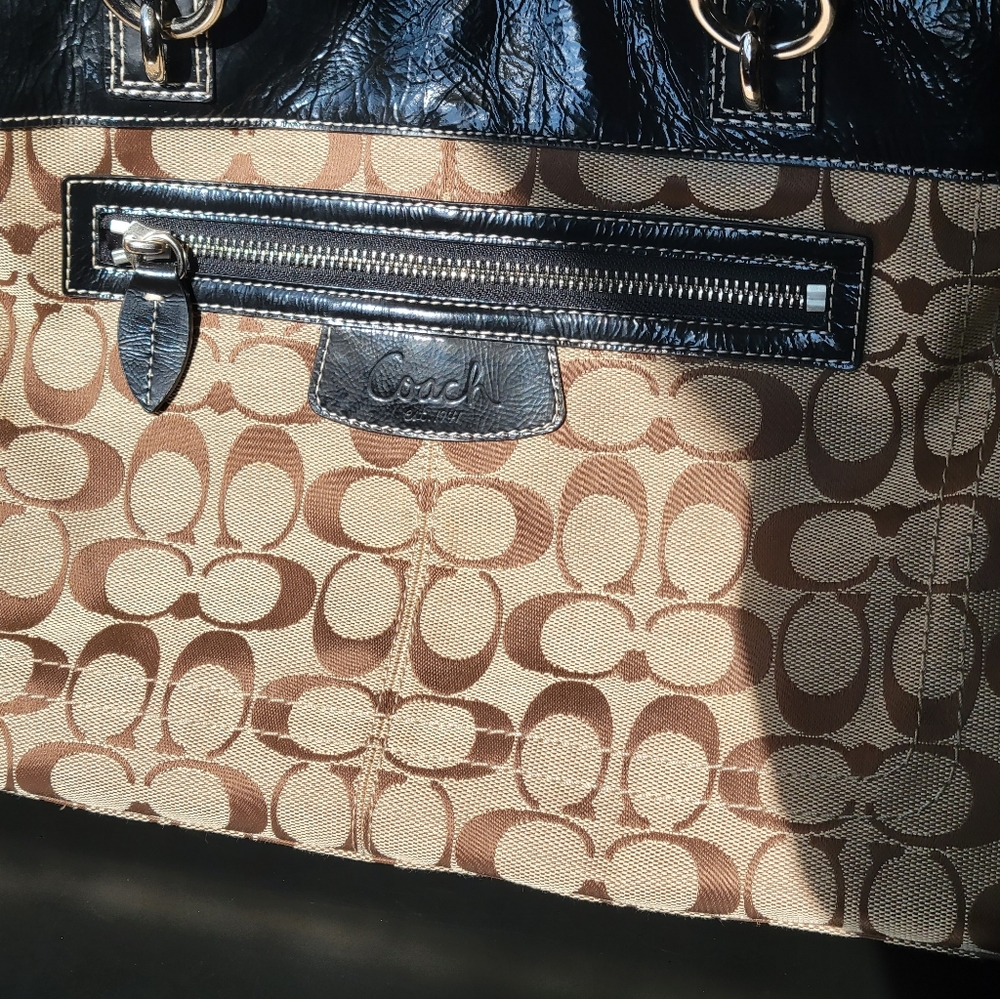 Coach Penelope Signature Printed Shoulder Purse Handbag F15533 - Picture 7 of 13